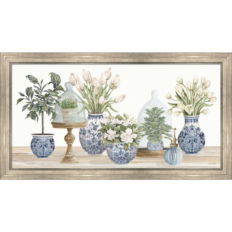 «Chinoiserie Floral Set» par Cindy Jacobs, art mural encadré