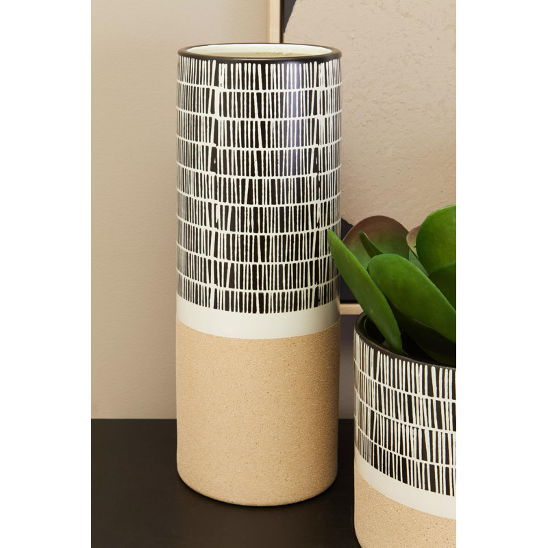 Andrighetti Earthenware Table Vase, 40cm H x 15cm W x 15cm D