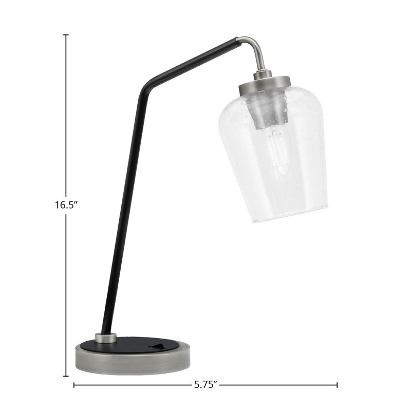 Lampe de bureau Asmita, Graphite / noir mat