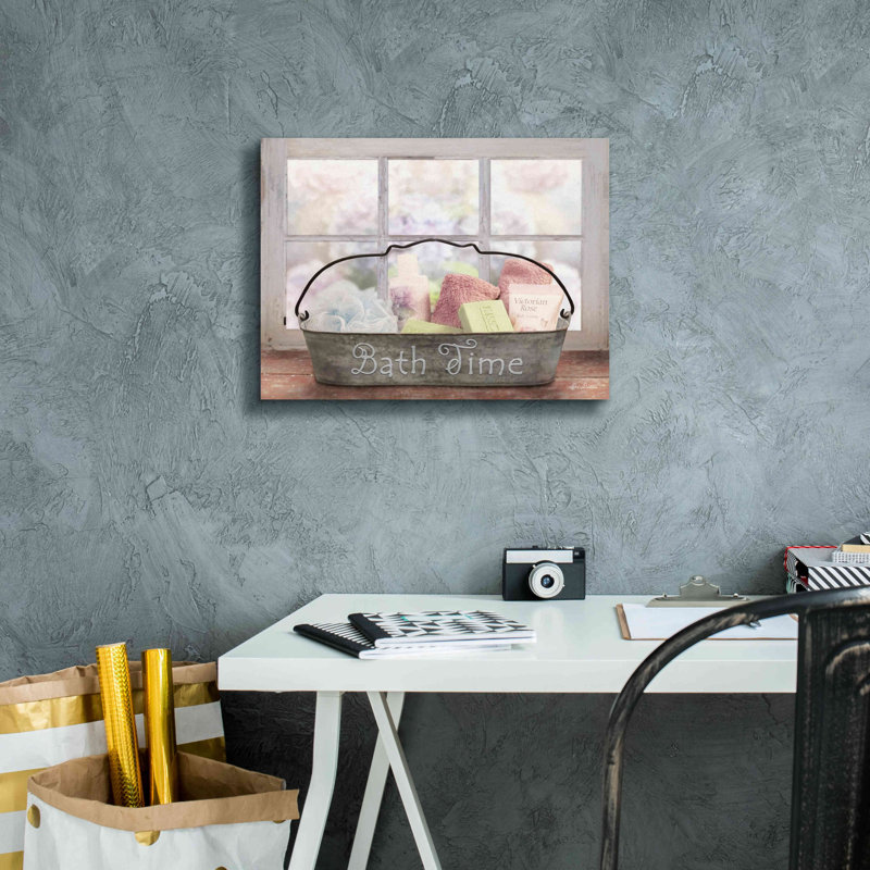 «Bath Time» par Lori Deiter, art mural sur toile, H 12 po x l 16 po x P 0,75 po
