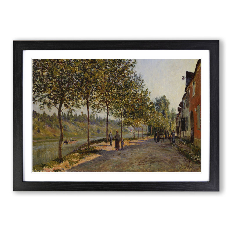 June Morning by Alfred Sisley - Framed Print, 27cm H x 36cm W x 2cm D, Black Framed