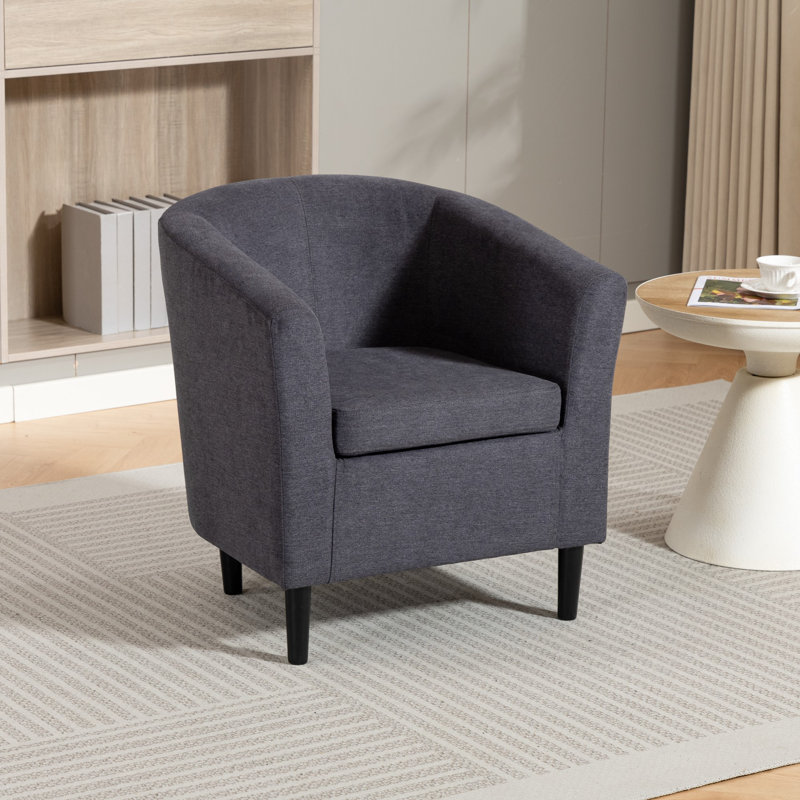 Upholstered Armchair, Charcoal Grey