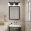 Luminaires de salle de bain noir mat, luminaires de salle de bain 3 lumières avec abat-jour en verre transparent, appliques murales pour couloir, maison de campagne, salon, cuisine