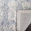 Tapis en viscose / laine touffeté à la main en ivoire / bleu Samaniego-2132664812