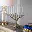 Tree Trunk-Shaped Tabletop Brass Hanukkah Menorah - 11.5" - Gold