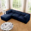 Luxueux chenille avec rangement caché pour 3 personnes, texture douce et élégante 3 en bleu-701050379