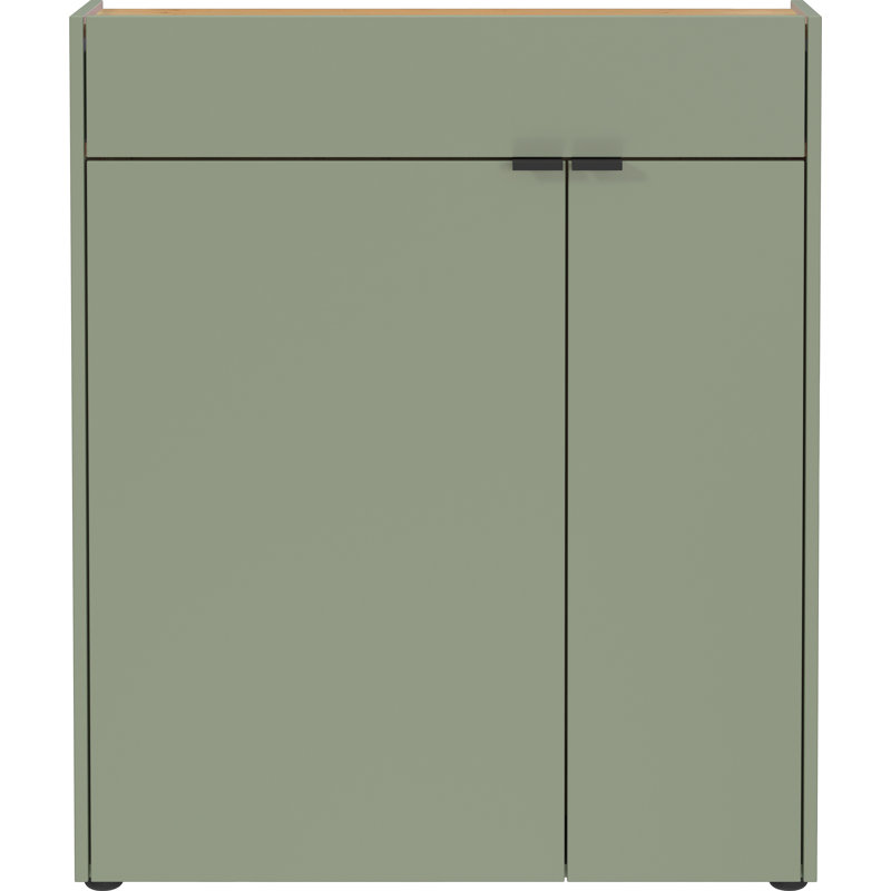 Azavier Rectangle Accent Cabinet, Taupe green
