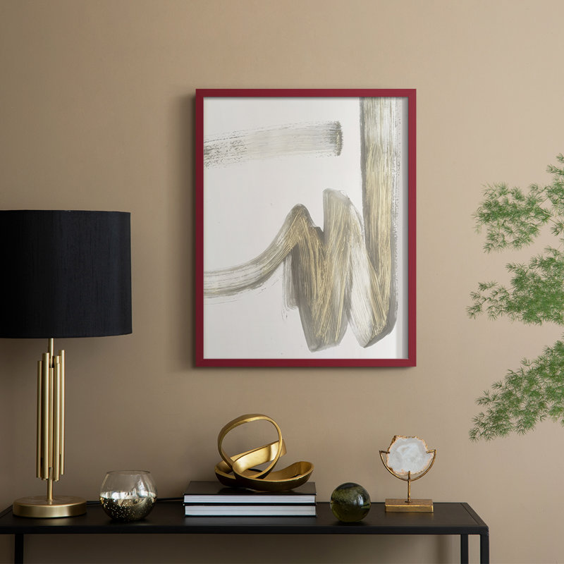 «Dear Swoop II», reproduction encadrée - bois massif, H 15 po x l 12 po, Cadre rouge