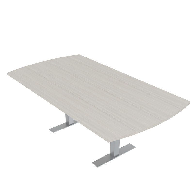 Table de conférence Pavert Arc, Argent argent, Cyprès noir, L 72 po x l 36 po