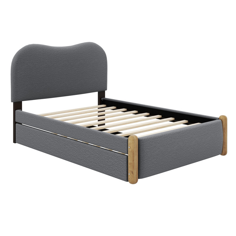 Brex Upholstered Panel Bed, Twin, Gray