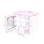 Meuble-lavabo mural 24 po avec lavabo en céramique, armoire de porte en verre et 2 tiroirs 24 po-79788012