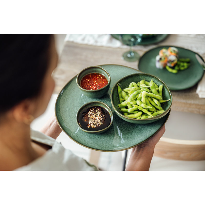Petit bol Villeroy & Boch Lave Vert, lavable au lave-vaisselle et au micro-ondes pour les noix et les collations, dans un look fait à la main, glacis réactif, faïence, 4 x 4 x 1,25 po, vert, capacité de 2 oz
