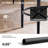 24" Modern Upholstered Bar Stool, Round Counter Height Stool with Black Metal Frame & Footrest, Soft Lambswool-Inspired Seat for Kitchen Island-2009996288