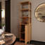 Grande armoire de rangement avec porte à volets et 3 tablettes, armoire de rangement autoportante en lin pour le salon, la cuisine et la salle de bain