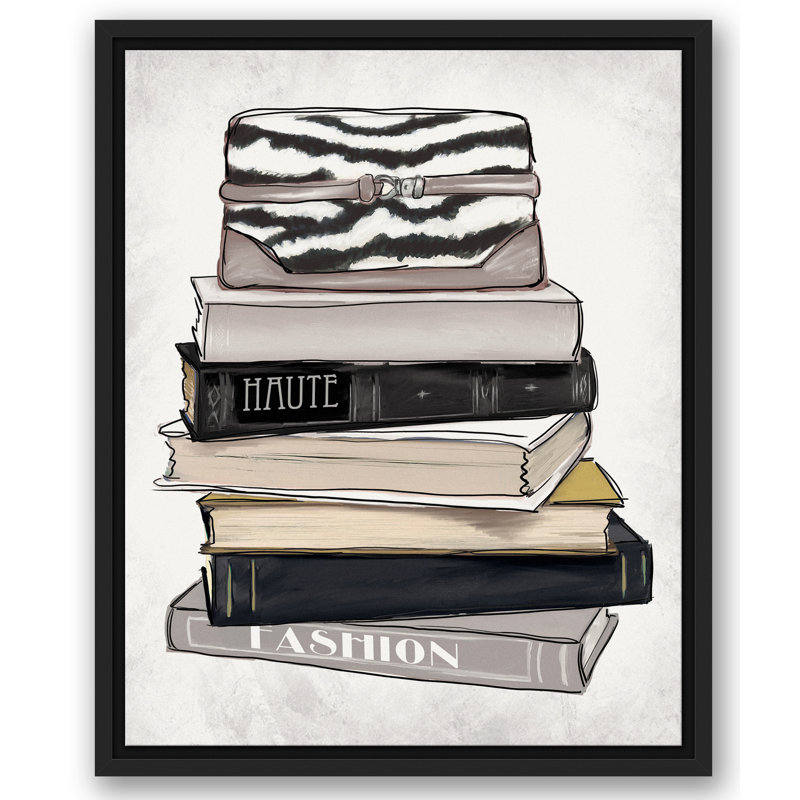 « mode book black stack », impression, H 20 po x l 16 po, Cadre noir