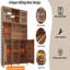 185 cm H Glass Kitchen Pantry