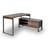 Draylen L-Shaped Metal Base Credenza Desk-631485296