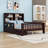 Wooden Platform Bed With Chalkboard And 2 Drawers-1054751644-1054751646