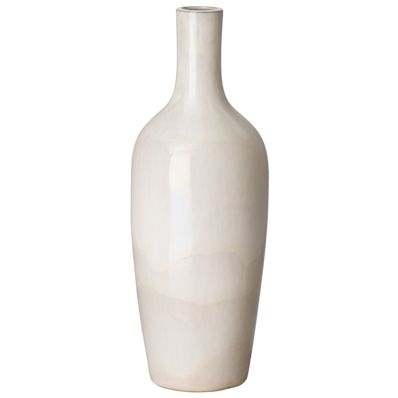 Sheena Handmade Porcelain China Decorative Urns & Jars, Moon White