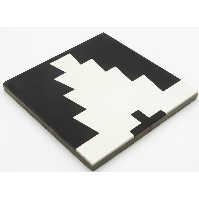 Midar 8" x 8" Wall & Floor Tile, Black/White