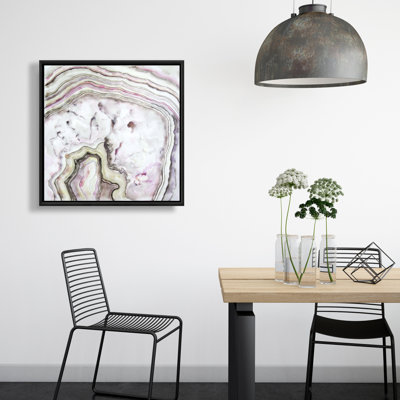 Toile à motif d'agate mauve minimaliste | Décoration intérieure