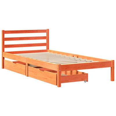 Solid Wood Storage Bed