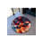 Round Multicolor Triangle Patterned Woven Base Decorative Machine Washable Rug-568300338