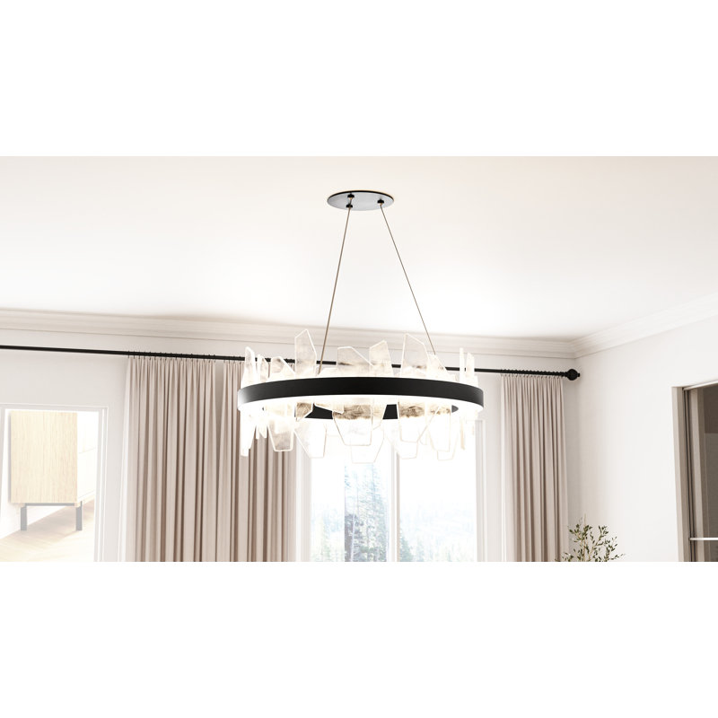 Aurelia Integrated LED Soft Chandelier, Matte Black