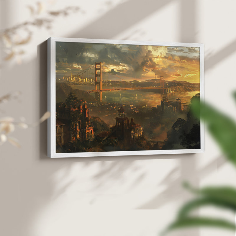 Paysage - Cxxxix - Reproduction encadrée - réversible, H 22 po x l 28 po, Blanc