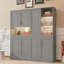 Lit escamotable mural avec armoire supérieure, tablettes-1541290138