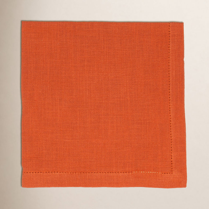 Serviette en coton 22 po Blevens, Orange brûlé