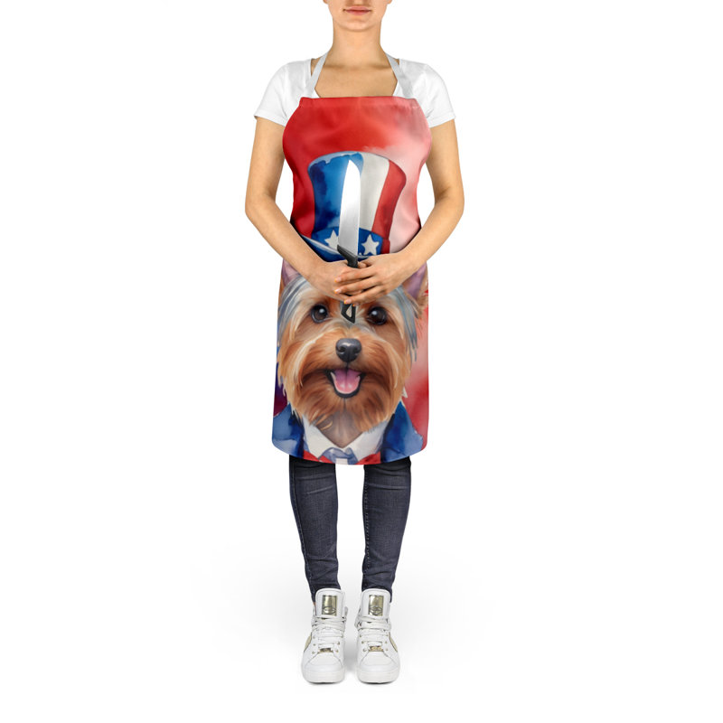 Patriotic American Apron, Silky Terrier