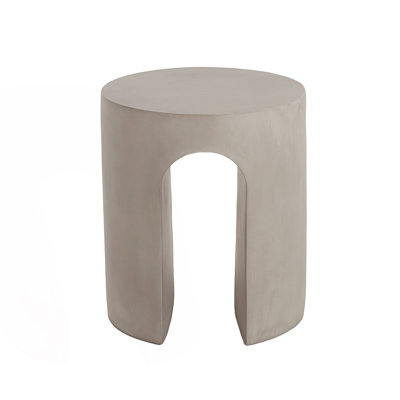 Table d'appoint d'extérieur ronde en forme de U
