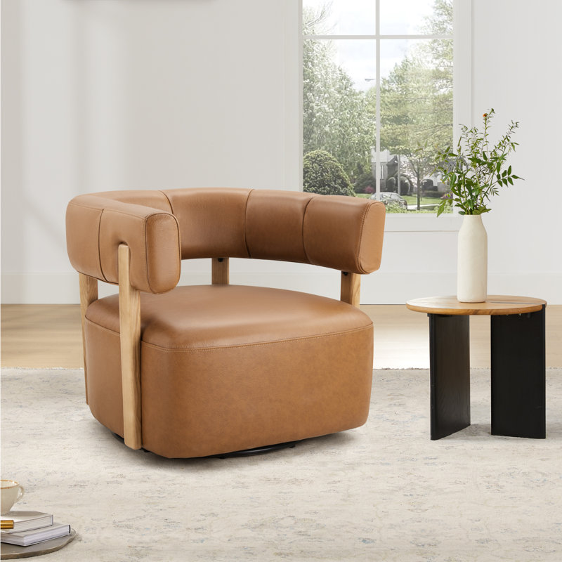 Lawler Barrel Back Swivel Arm Chair