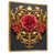Toile avec cadre flottant or