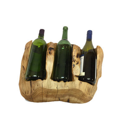 Support à vin de table en bois massif Jens