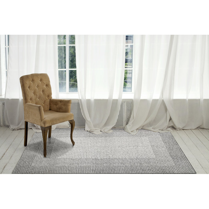 Tapis gris tissé à la main ENCHANT, Rectangle 5 pi x 8 pi
