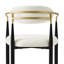 Ensemble de 4 tabourets de comptoir 25,8 po en chenille blanche moderne avec accoudoirs dorés-131635171
