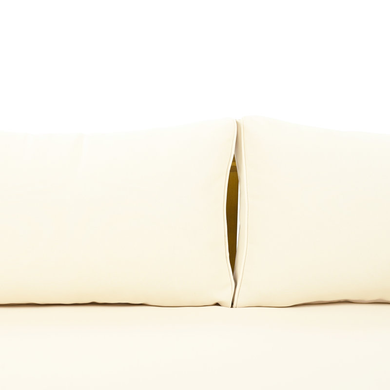 Wood Daybed With And Cushions To Infiltration  3 Seater 3 Wood, & Water- Aspects Seat, Beige