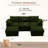 107" Cloud Modular Sectional Couch with 2 Ottomans, Modern Minimalist Upholstered Sofa, Comfort U Shaped Couch for Living Room, Deep Seat Corner Sofa with Under-Seat Storage, Easy Assembly Required-1732773155