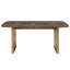 Table de salle à manger rectangulaire, plateau en marbre naturel et naturel