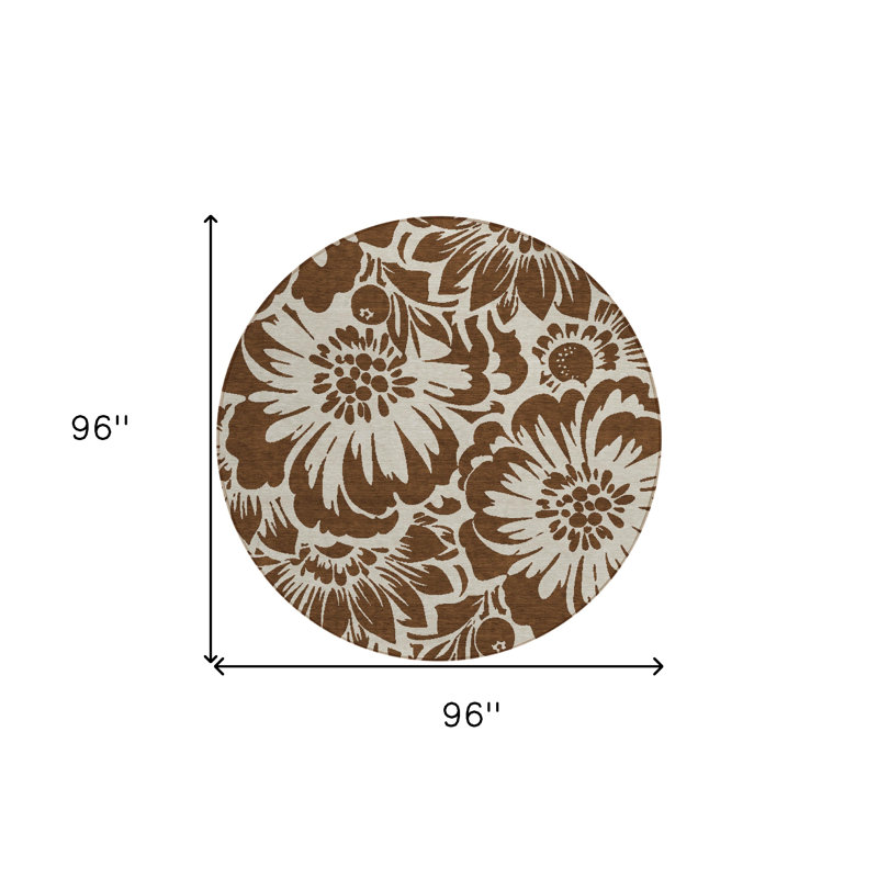 Tapis d'intérieur rond 8 pi