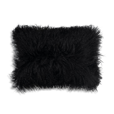 Cloud9 Design Decorative Fur Pillow Soft Velvet Texture 14" H For Sofa and Bed