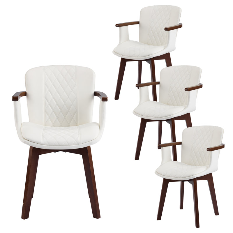 Chaises de salle à manger rembourrées Mid-Century