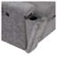 U_STYLE Canapé-lit gigogne en L avec rangement et ports USB, revêtement en polyester gris