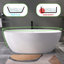 Baignoire autoportante 67 po en acrylique de forme ovale classique, baignoire autoportante réglable avec trop-plein encastré