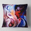 Femme regardant - Coussin imprimé abstrait-30061460-30061456