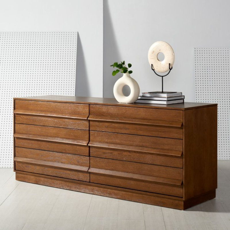 Commode à six tiroirs, Chêne médium