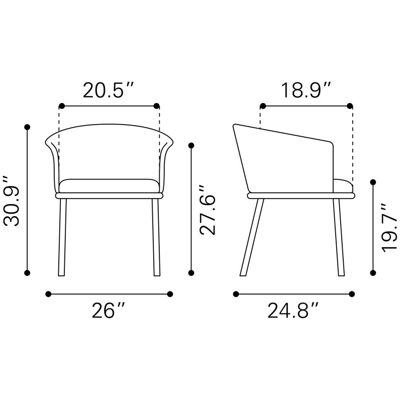 Selica Dining Chair, Gray