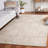 Wikhard Abstract Hand Tufted Wool Cotton Geometric Rug in Brown/Ivory-1980828375